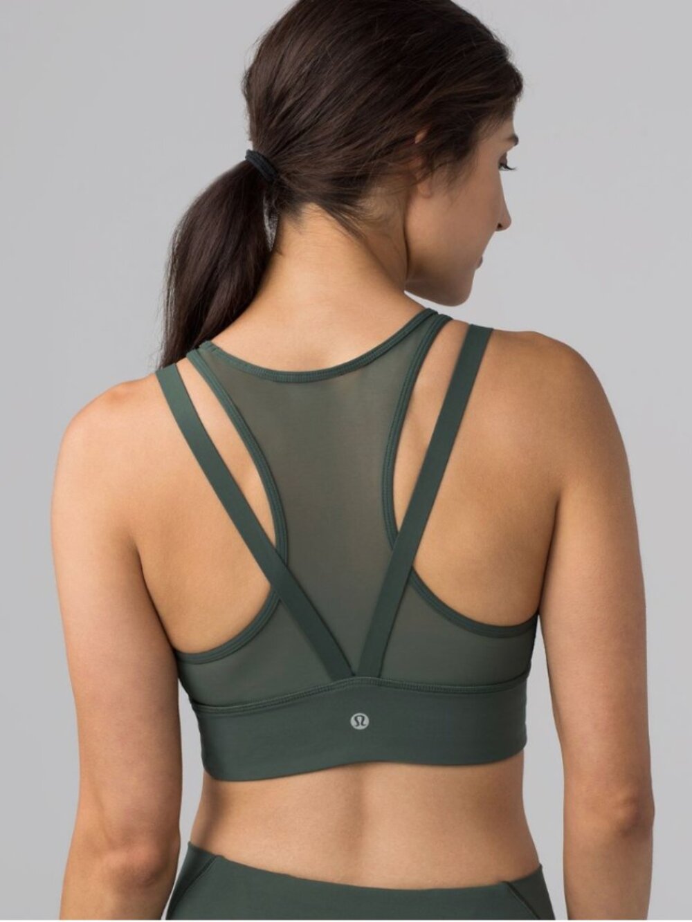 Lululemon Sun Setter Bra in Dark Forest - Size 6